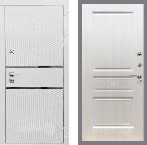 Входная металлическая Дверь Рекс (REX) 15 Силк Сноу FL-243 Лиственница беж в Истра