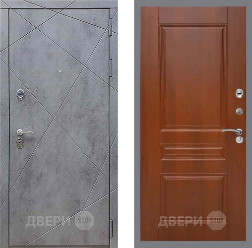 Входная металлическая Дверь Рекс (REX) 13 Бетон Темный FL-243 Итальянский орех в Истра