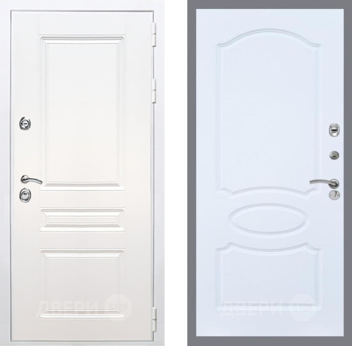 Входная металлическая Дверь Рекс (REX) Премиум-н Силк Сноу FL-128 Силк Сноу в Истра