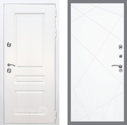 Входная металлическая Дверь Рекс (REX) Премиум-н Силк Сноу FL-291 Силк Сноу в Истра