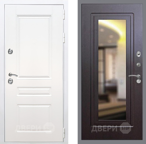 Входная металлическая Дверь Рекс (REX) Премиум-н Силк Сноу FLZ-120 Венге в Истра