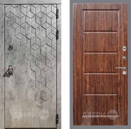 Входная металлическая Дверь Рекс (REX) 23 FL-39 орех тисненый в Истра