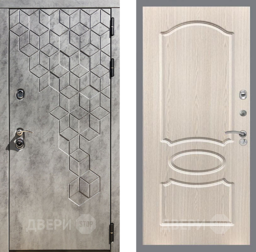 Входная металлическая Дверь Рекс (REX) 23 FL-128 Беленый дуб в Истра