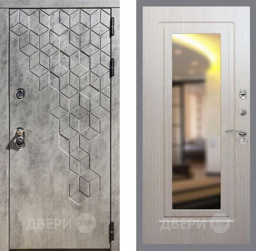 Входная металлическая Дверь Рекс (REX) 23 FLZ-120 Беленый дуб в Истра