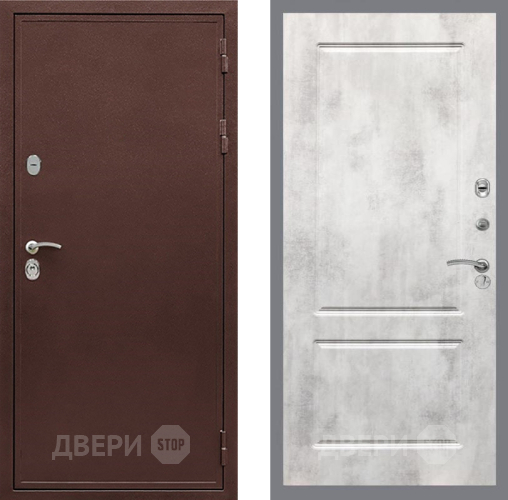 Входная металлическая Дверь Рекс (REX) 5 металл 3 мм FL-117 Бетон светлый в Истра