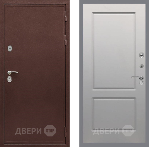 Входная металлическая Дверь Рекс (REX) 5 металл 3 мм FL-117 Грей софт в Истра