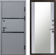 Дверь Престиж Ромб Зеркало Белый софт 860х2050 мм