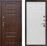 Дверь Престиж TERMO с терморазрывом Премиум Орех Спарта Лиственница белая 860х2050 мм