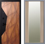 Дверь Заводские двери Морра Зеркало Макси Беленый дуб 960х2050 мм